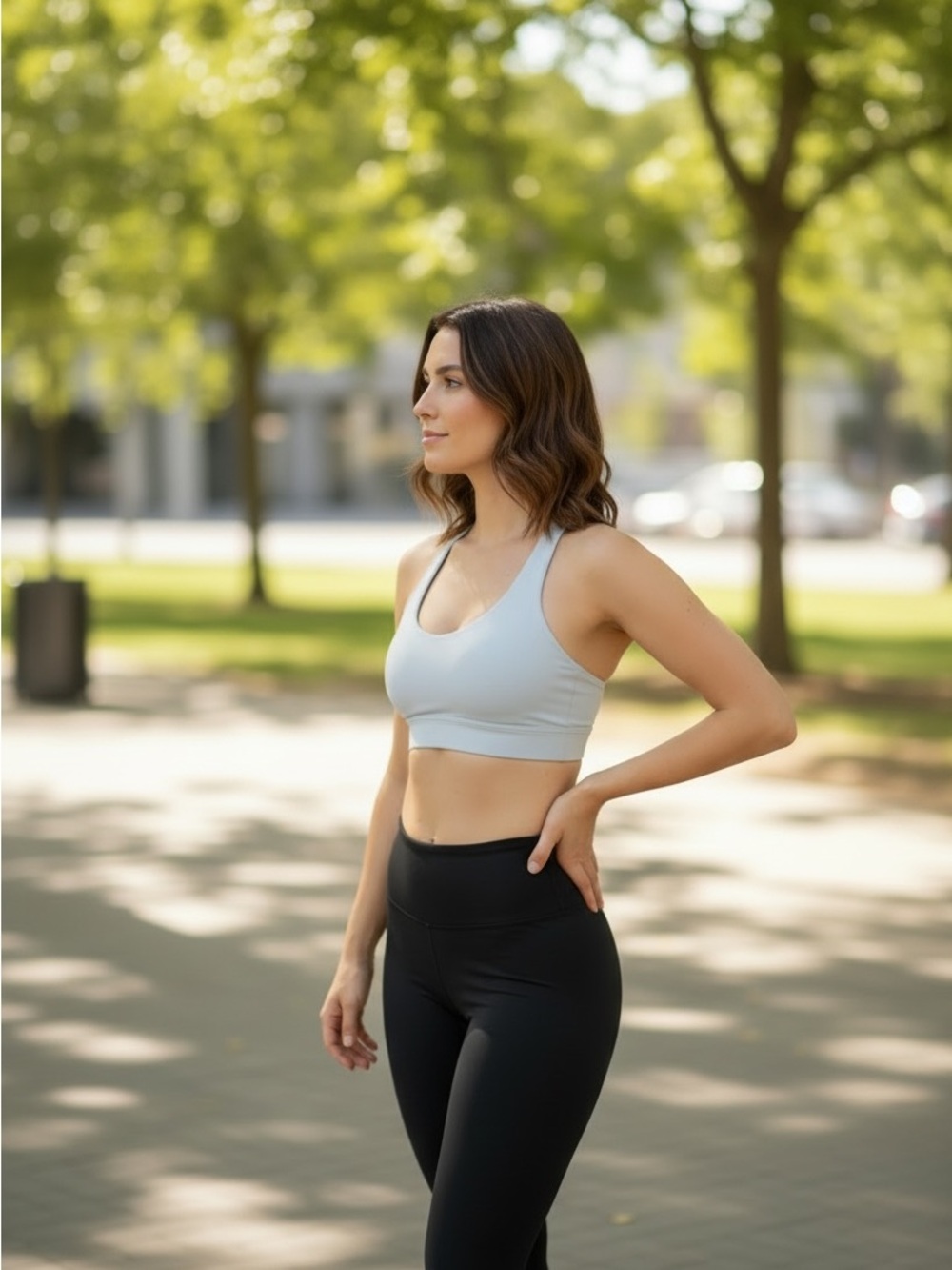 Lululemon Ultralu Square-Neck Workout Bra B/C Windmill Blue Size 4 NWT